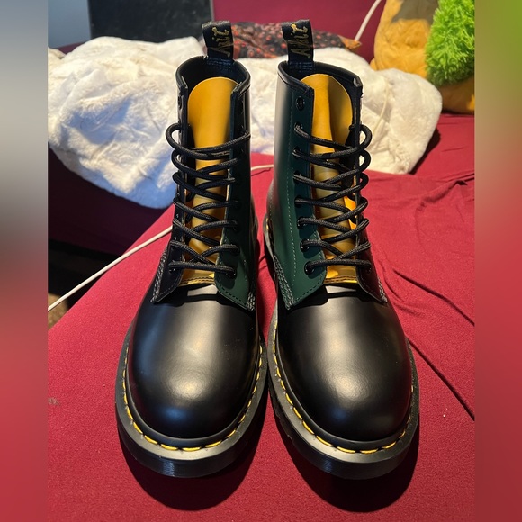 Dr. Martens Black and Green Ankle Boots - Picture 4 of 8
